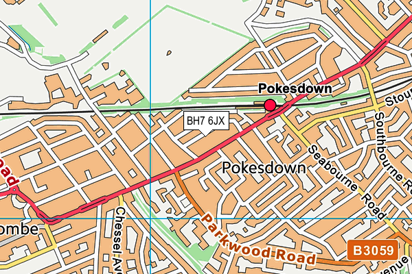 BH7 6JX map - OS VectorMap District (Ordnance Survey)