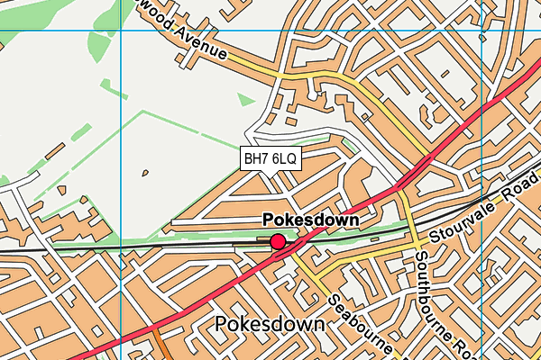 BH7 6LQ map - OS VectorMap District (Ordnance Survey)