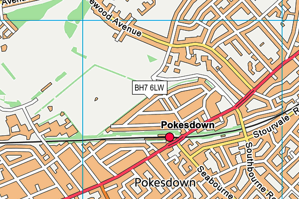 BH7 6LW map - OS VectorMap District (Ordnance Survey)