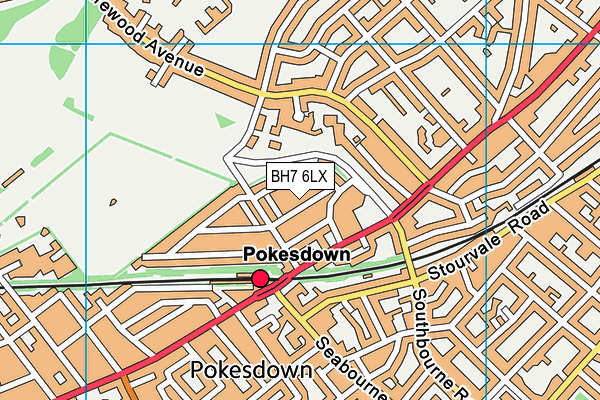 BH7 6LX map - OS VectorMap District (Ordnance Survey)