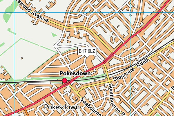 BH7 6LZ map - OS VectorMap District (Ordnance Survey) BH7 6LZ map - OS VectorMap District (Ordnance Survey)