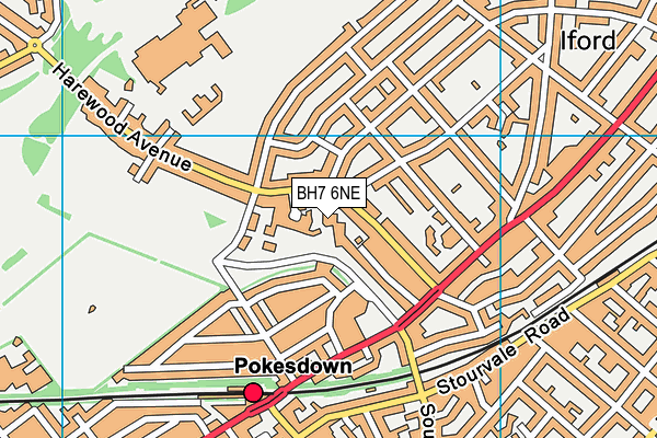 BH7 6NE map - OS VectorMap District (Ordnance Survey)