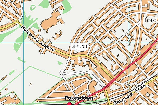 BH7 6NH map - OS VectorMap District (Ordnance Survey) BH7 6NH map - OS VectorMap District (Ordnance Survey)