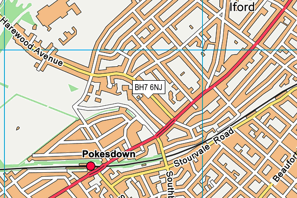 BH7 6NJ map - OS VectorMap District (Ordnance Survey) BH7 6NJ map - OS VectorMap District (Ordnance Survey)