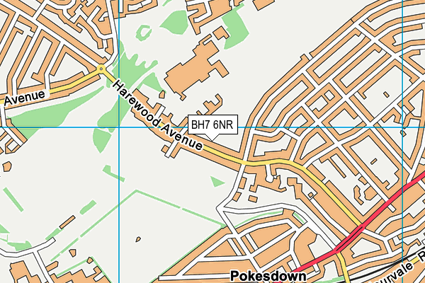 BH7 6NR map - OS VectorMap District (Ordnance Survey) BH7 6NR map - OS VectorMap District (Ordnance Survey)