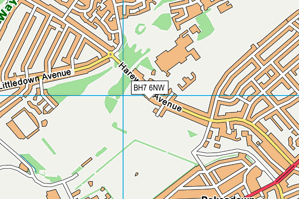 BH7 6NW map - OS VectorMap District (Ordnance Survey)
