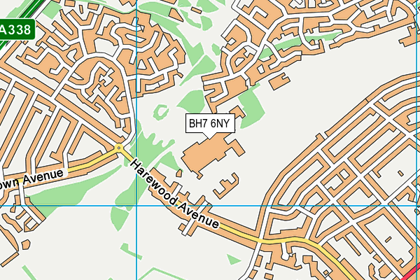 BH7 6NY map - OS VectorMap District (Ordnance Survey) BH7 6NY map - OS VectorMap District (Ordnance Survey)