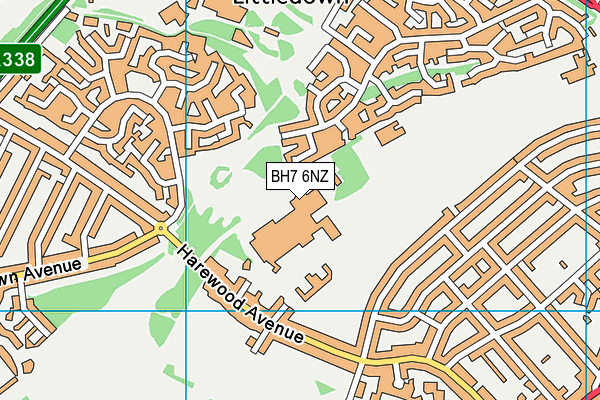 BH7 6NZ map - OS VectorMap District (Ordnance Survey) BH7 6NZ map - OS VectorMap District (Ordnance Survey)