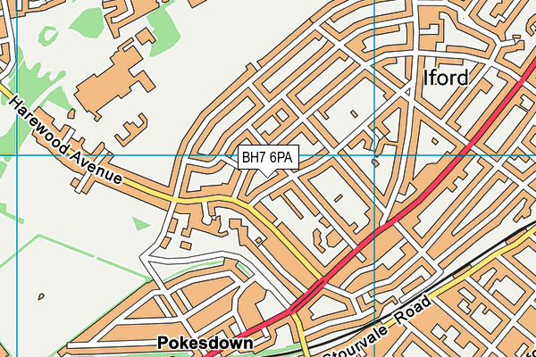 BH7 6PA map - OS VectorMap District (Ordnance Survey) BH7 6PA map - OS VectorMap District (Ordnance Survey)