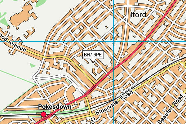 BH7 6PE map - OS VectorMap District (Ordnance Survey) BH7 6PE map - OS VectorMap District (Ordnance Survey)