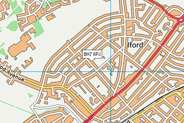 BH7 6PJ map - OS VectorMap District (Ordnance Survey) BH7 6PJ map - OS VectorMap District (Ordnance Survey)