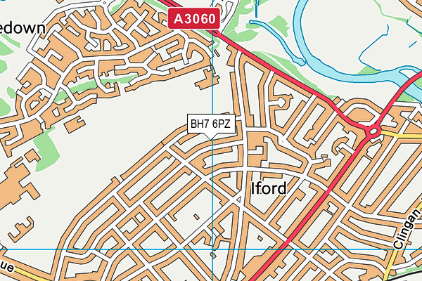 BH7 6PZ map - OS VectorMap District (Ordnance Survey) BH7 6PZ map - OS VectorMap District (Ordnance Survey)
