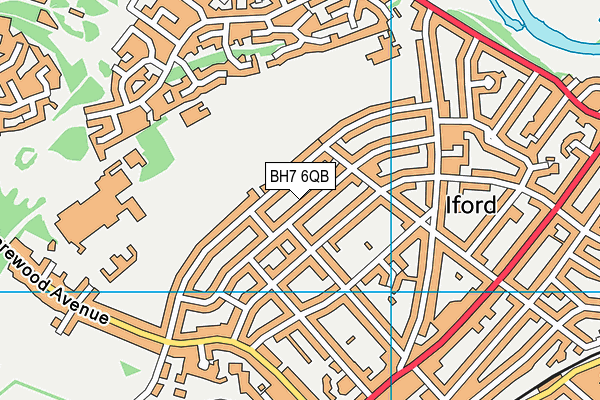 BH7 6QB map - OS VectorMap District (Ordnance Survey) BH7 6QB map - OS VectorMap District (Ordnance Survey)