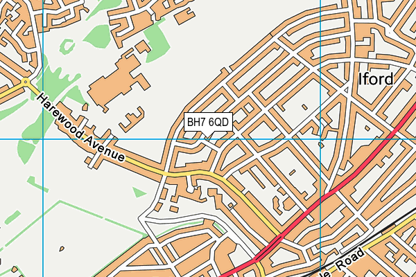 BH7 6QD map - OS VectorMap District (Ordnance Survey) BH7 6QD map - OS VectorMap District (Ordnance Survey)