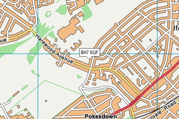 BH7 6QF map - OS VectorMap District (Ordnance Survey) BH7 6QF map - OS VectorMap District (Ordnance Survey)