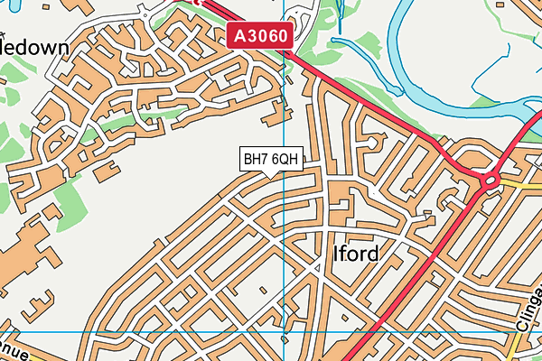 BH7 6QH map - OS VectorMap District (Ordnance Survey) BH7 6QH map - OS VectorMap District (Ordnance Survey)