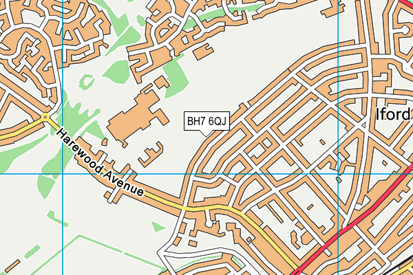 BH7 6QJ map - OS VectorMap District (Ordnance Survey) BH7 6QJ map - OS VectorMap District (Ordnance Survey)