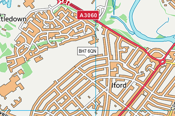 BH7 6QN map - OS VectorMap District (Ordnance Survey) BH7 6QN map - OS VectorMap District (Ordnance Survey)