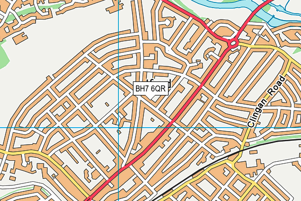 BH7 6QR map - OS VectorMap District (Ordnance Survey) BH7 6QR map - OS VectorMap District (Ordnance Survey)