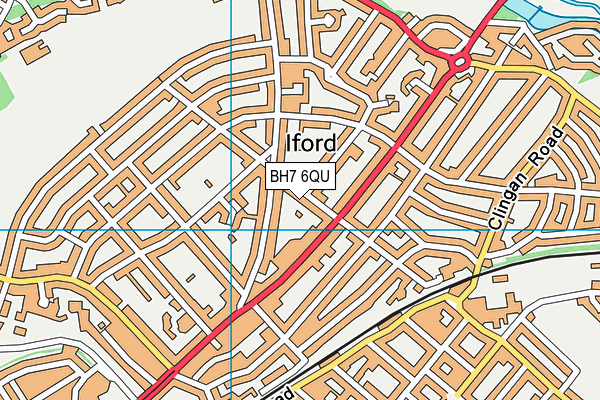 BH7 6QU map - OS VectorMap District (Ordnance Survey)