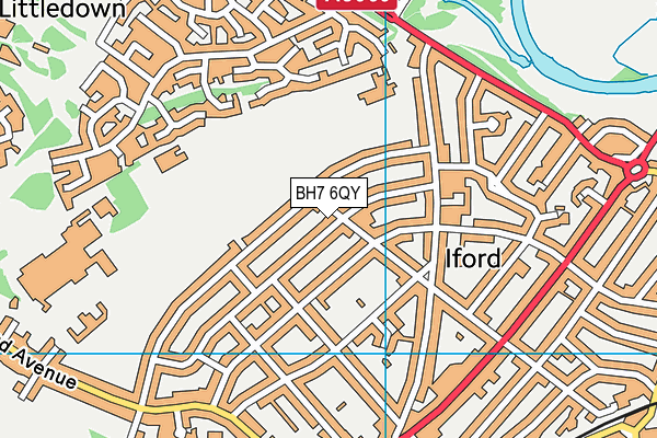 BH7 6QY map - OS VectorMap District (Ordnance Survey) BH7 6QY map - OS VectorMap District (Ordnance Survey)