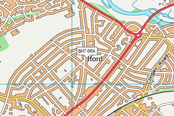 BH7 6RA map - OS VectorMap District (Ordnance Survey) BH7 6RA map - OS VectorMap District (Ordnance Survey)
