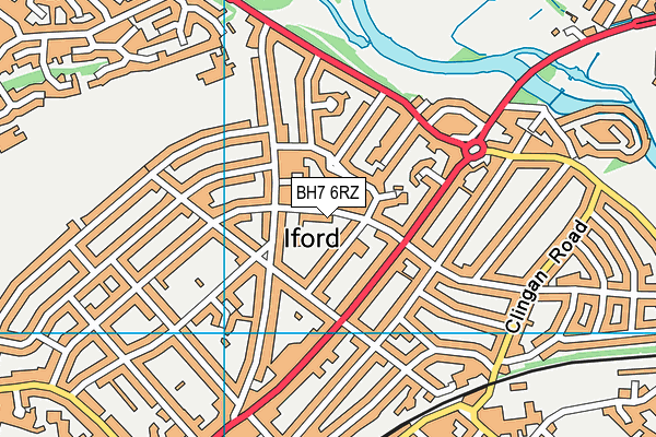 BH7 6RZ map - OS VectorMap District (Ordnance Survey) BH7 6RZ map - OS VectorMap District (Ordnance Survey)