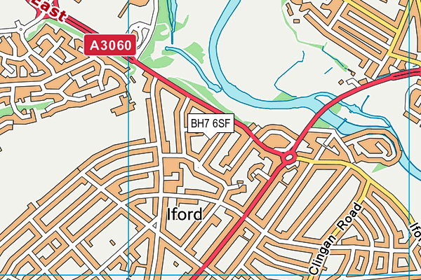 BH7 6SF map - OS VectorMap District (Ordnance Survey)