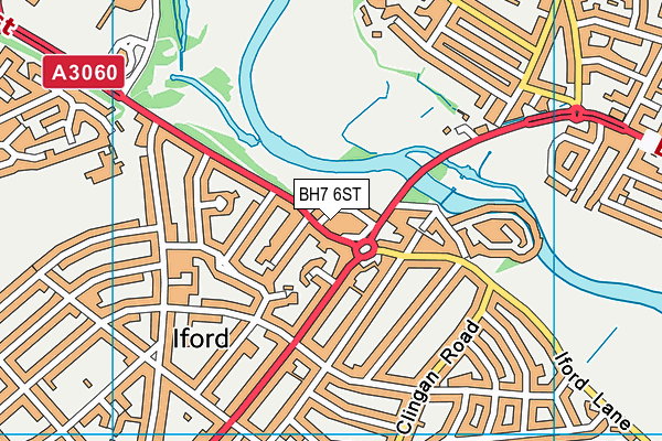 BH7 6ST map - OS VectorMap District (Ordnance Survey) BH7 6ST map - OS VectorMap District (Ordnance Survey)