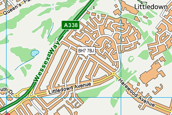 BH7 7BJ map - OS VectorMap District (Ordnance Survey) BH7 7BJ map - OS VectorMap District (Ordnance Survey)