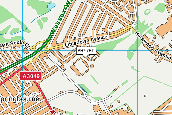 BH7 7BT map - OS VectorMap District (Ordnance Survey) BH7 7BT map - OS VectorMap District (Ordnance Survey)