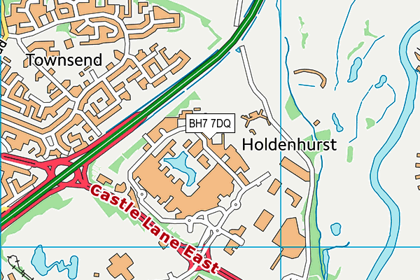 BH7 7DQ map - OS VectorMap District (Ordnance Survey)