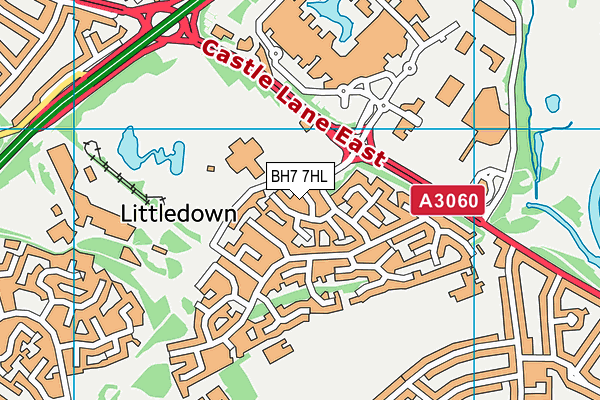 BH7 7HL map - OS VectorMap District (Ordnance Survey) BH7 7HL map - OS VectorMap District (Ordnance Survey)