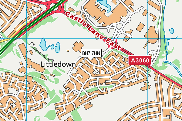 BH7 7HN map - OS VectorMap District (Ordnance Survey)