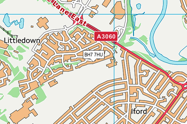 BH7 7HU map - OS VectorMap District (Ordnance Survey) BH7 7HU map - OS VectorMap District (Ordnance Survey)