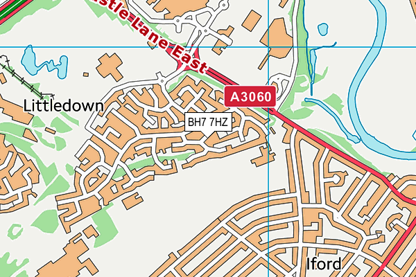 BH7 7HZ map - OS VectorMap District (Ordnance Survey)
