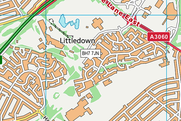 BH7 7JN map - OS VectorMap District (Ordnance Survey)