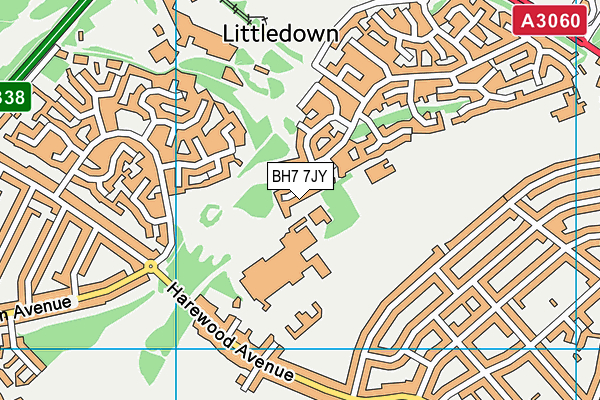 BH7 7JY map - OS VectorMap District (Ordnance Survey) BH7 7JY map - OS VectorMap District (Ordnance Survey)
