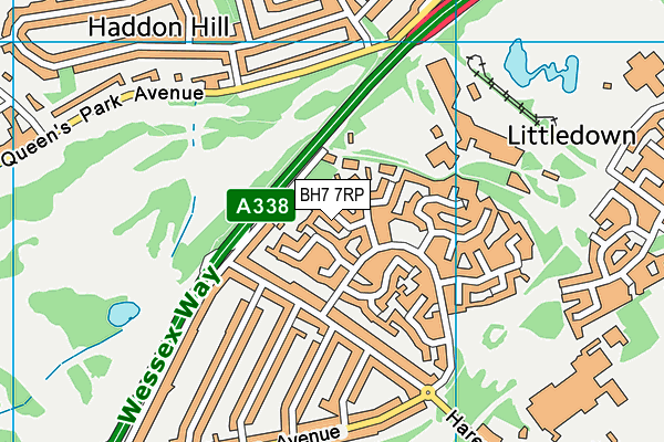 BH7 7RP map - OS VectorMap District (Ordnance Survey) BH7 7RP map - OS VectorMap District (Ordnance Survey)