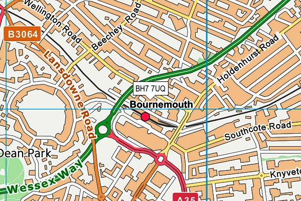 BH7 7UQ map - OS VectorMap District (Ordnance Survey)