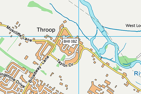 BH8 0BZ map - OS VectorMap District (Ordnance Survey)