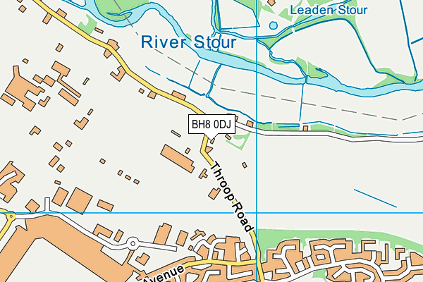 BH8 0DJ map - OS VectorMap District (Ordnance Survey) BH8 0DJ map - OS VectorMap District (Ordnance Survey)