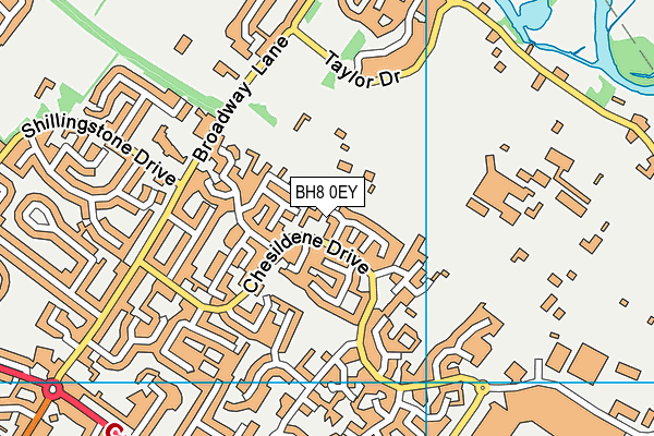BH8 0EY map - OS VectorMap District (Ordnance Survey) BH8 0EY map - OS VectorMap District (Ordnance Survey)