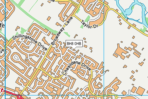 BH8 0HB map - OS VectorMap District (Ordnance Survey) BH8 0HB map - OS VectorMap District (Ordnance Survey)