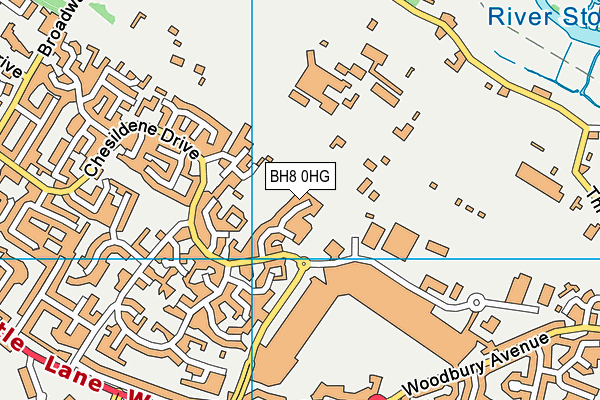 BH8 0HG map - OS VectorMap District (Ordnance Survey) BH8 0HG map - OS VectorMap District (Ordnance Survey)
