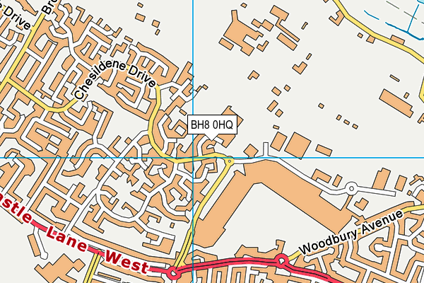 BH8 0HQ map - OS VectorMap District (Ordnance Survey) BH8 0HQ map - OS VectorMap District (Ordnance Survey)