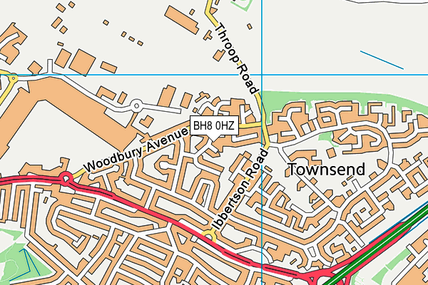 BH8 0HZ map - OS VectorMap District (Ordnance Survey) BH8 0HZ map - OS VectorMap District (Ordnance Survey)