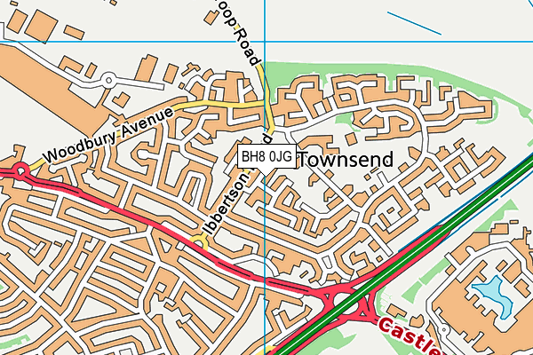 BH8 0JG map - OS VectorMap District (Ordnance Survey) BH8 0JG map - OS VectorMap District (Ordnance Survey)