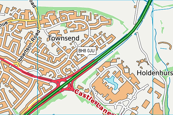 BH8 0JU map - OS VectorMap District (Ordnance Survey) BH8 0JU map - OS VectorMap District (Ordnance Survey)