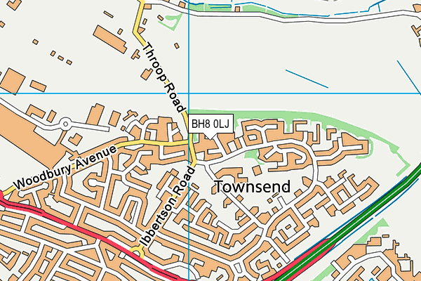 BH8 0LJ map - OS VectorMap District (Ordnance Survey) BH8 0LJ map - OS VectorMap District (Ordnance Survey)